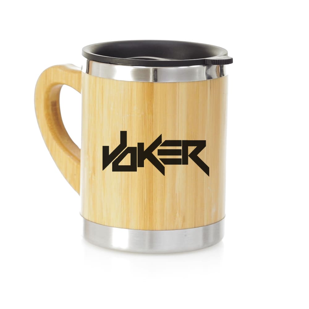 Taza térmica de bambú personalizada con tapa VEGA de 30cl