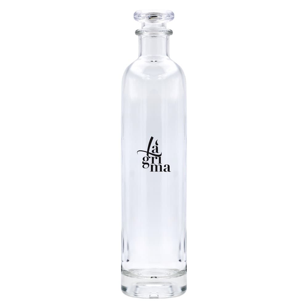 Botella de cristal alta BOTIK con tapón transparente.