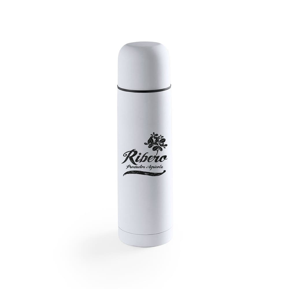 Termo de 500 ml HUNOR en colores mate (Color negro, Impresión directa, 1 color