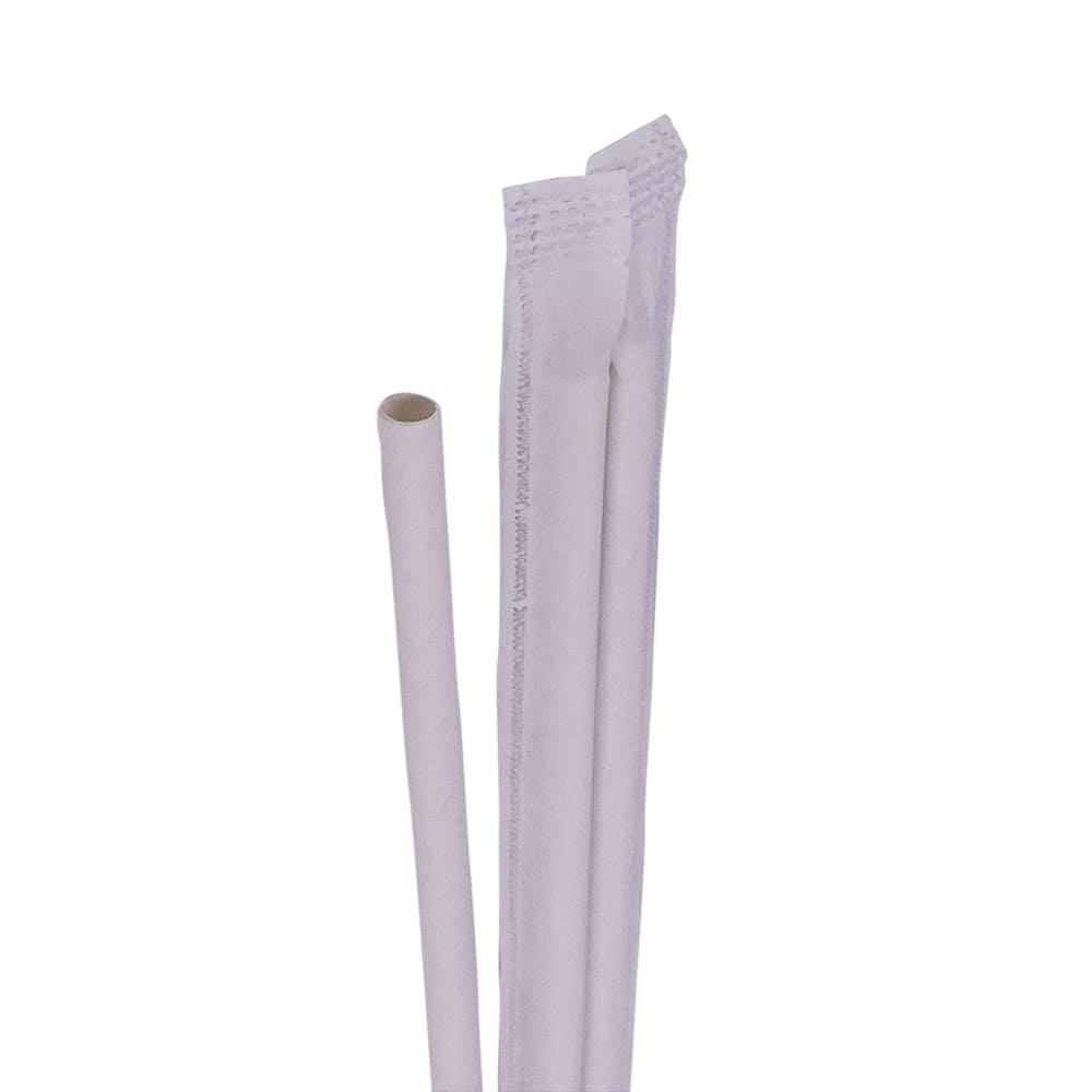 Pajita de papel enfundada individualmente WRAP  Ø0,6x20 cm.