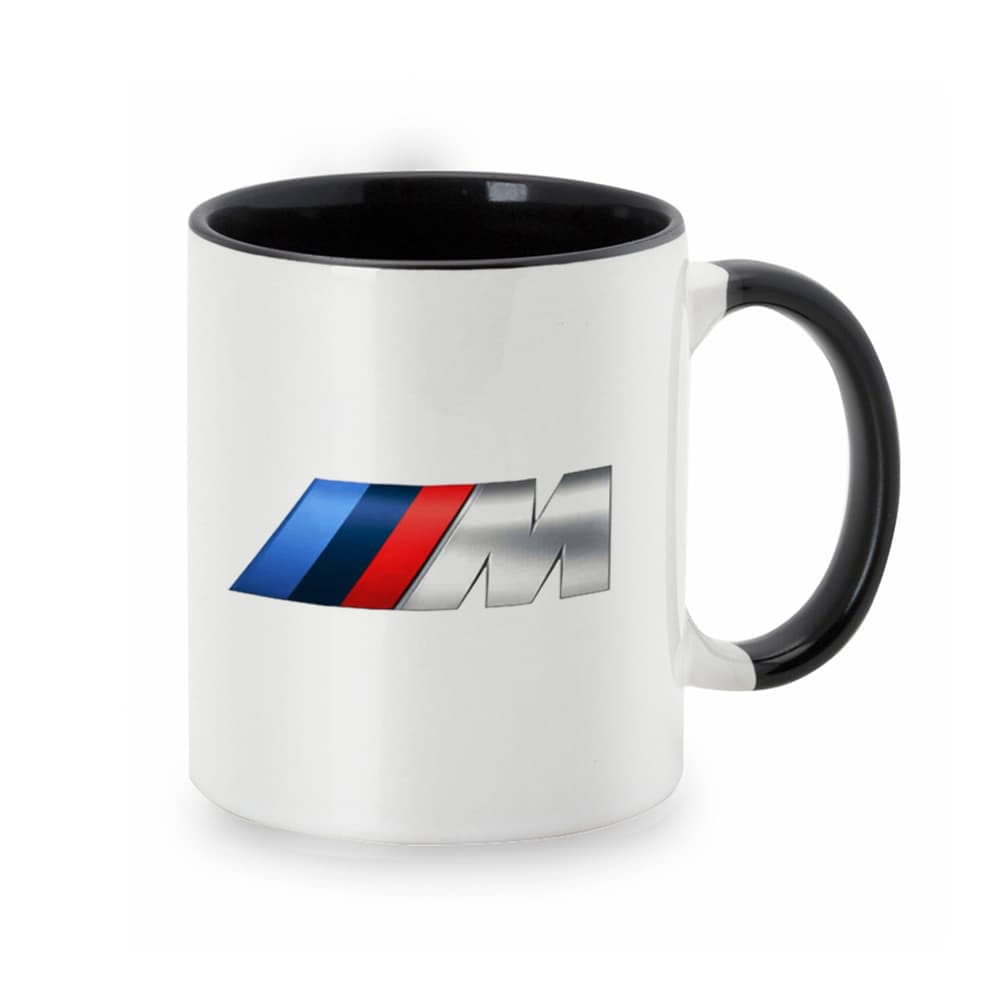 Taza cerámica blanca con interior de color HUNO, de 350ml