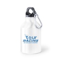 Bidón de metal pequeño de 330ml con mosquetón HENZO. 