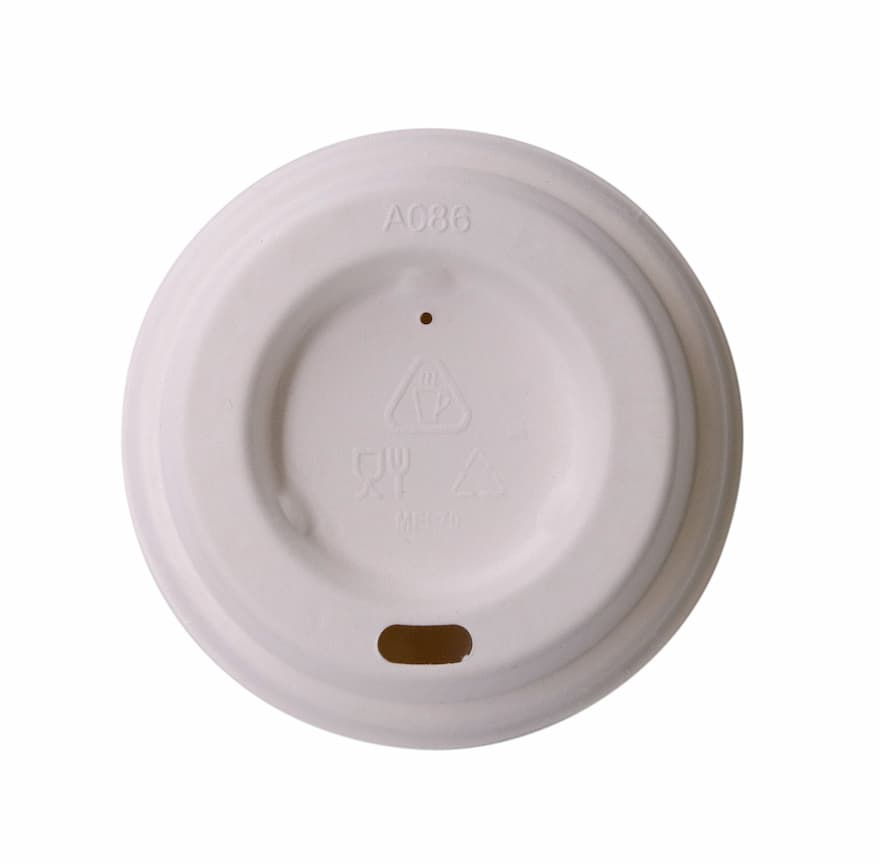 Tapa  de bagazo ecológica para vasos de cartón