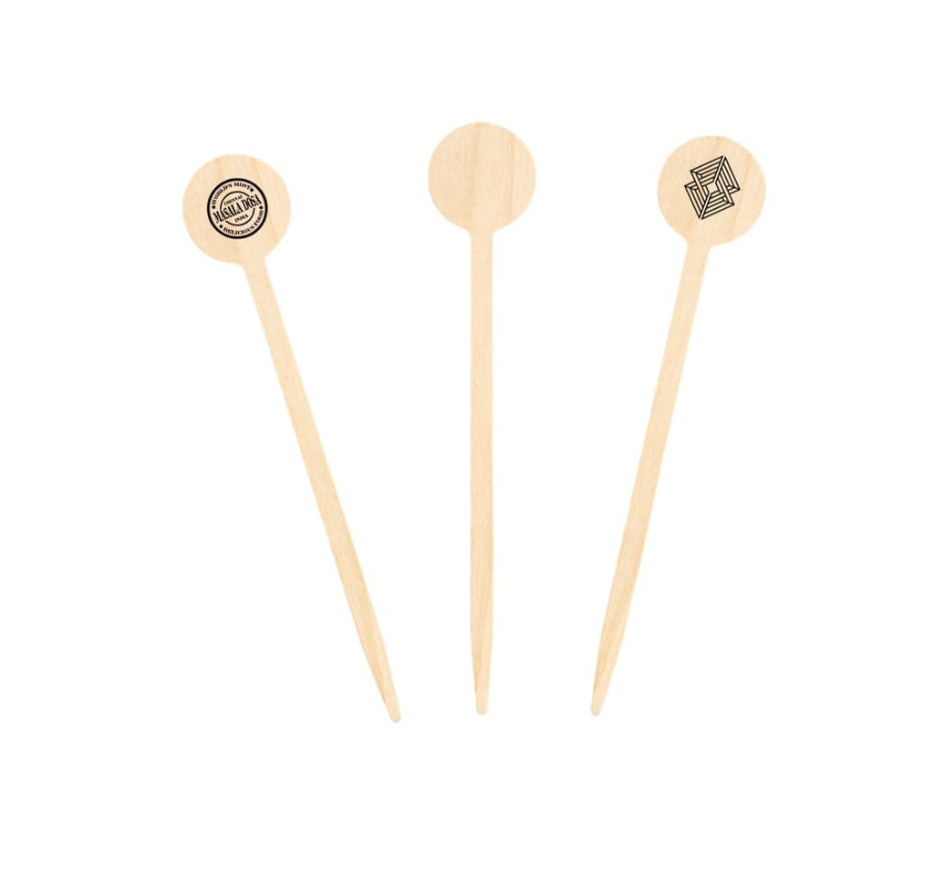 Agitador de madera natural 15 cm Long Drink.