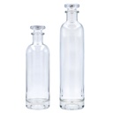 Botella de cristal alta BOTIK con tapón transparente.